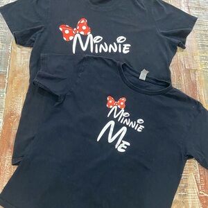 Black Minnie and Minnie  Me T-Shirts